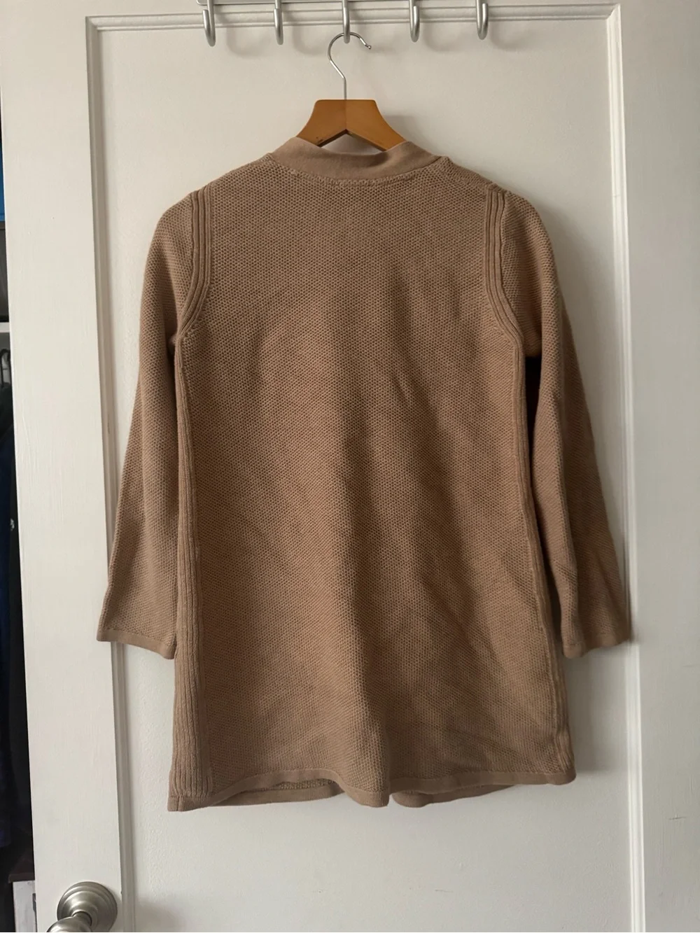 J Jill Classic Tan Button-Front Women's Cardigan Sweater